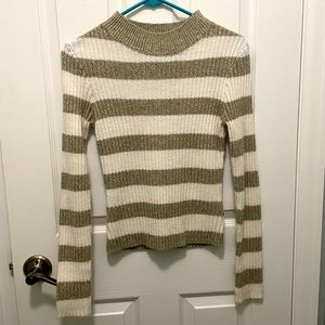 Striped fuzzy sweater